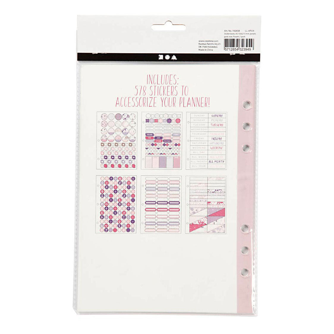 Creativ Company Stickerboek Bloemen A5 für Planer, 578st.