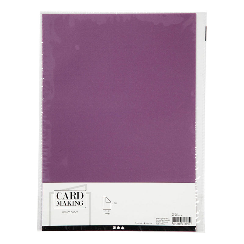 Creativ company Pergamentpapier A4 lila, 10 Blatt