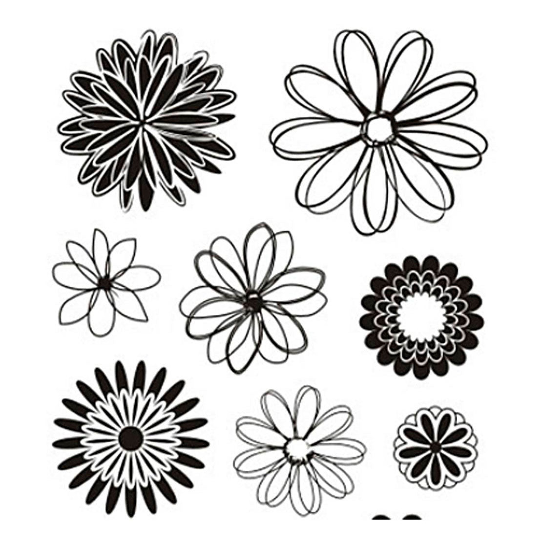 Kreativfirma Silikon stempelt Blumen, 1 Blatt