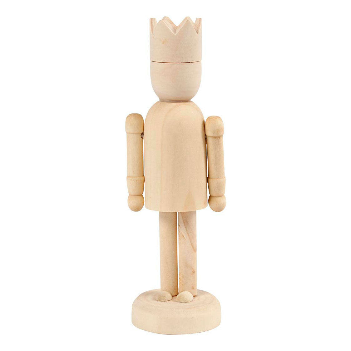 Kreativfirma Holzfigur mit Krone, 13 cm