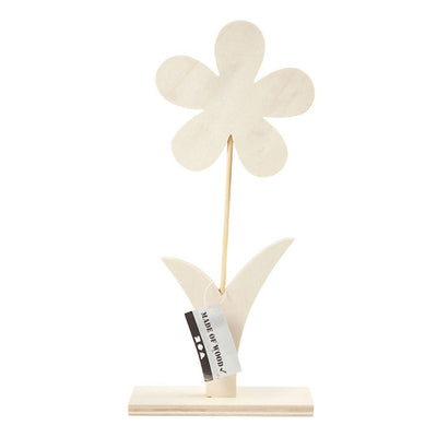 Creativ Company Holzblume mit Fuß, 26 cm
