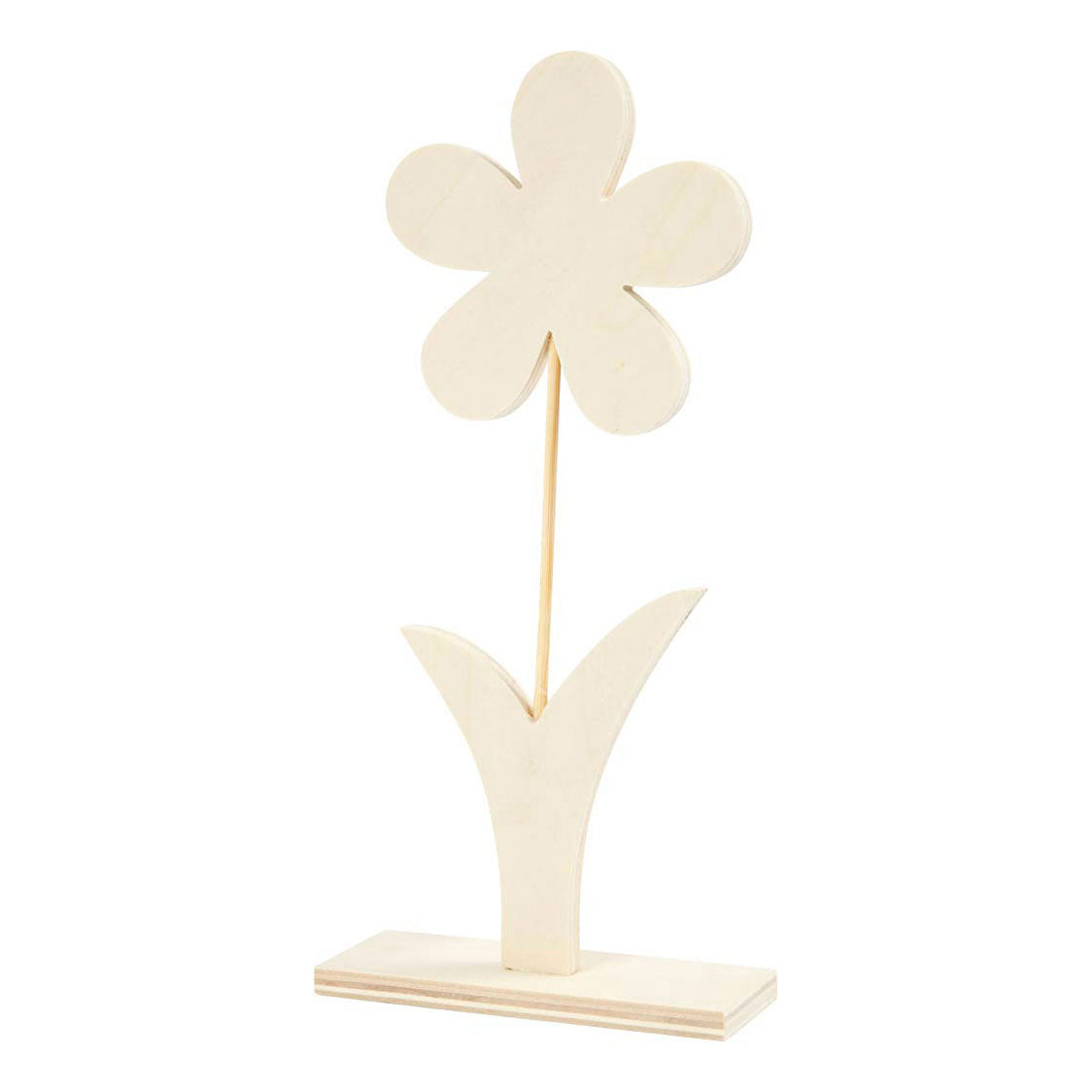 Creativ Company Holzblume mit Fuß, 26 cm