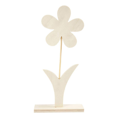 Creativ Company Holzblume mit Fuß, 26 cm