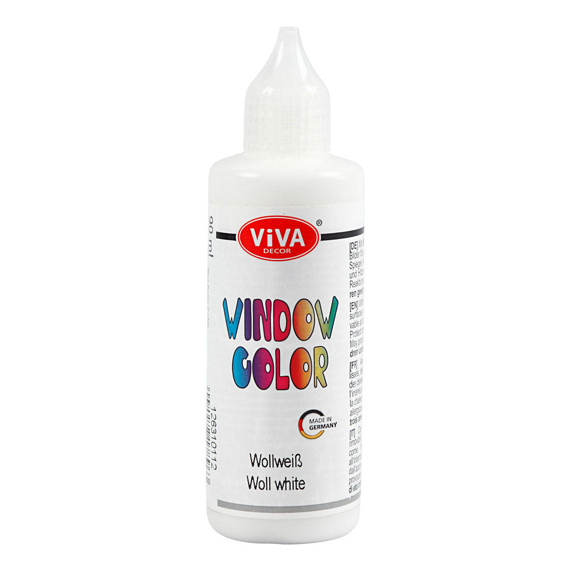 Creativ Company Fenster Farbaufkleber und Glasfarbe weiß, 90 ml