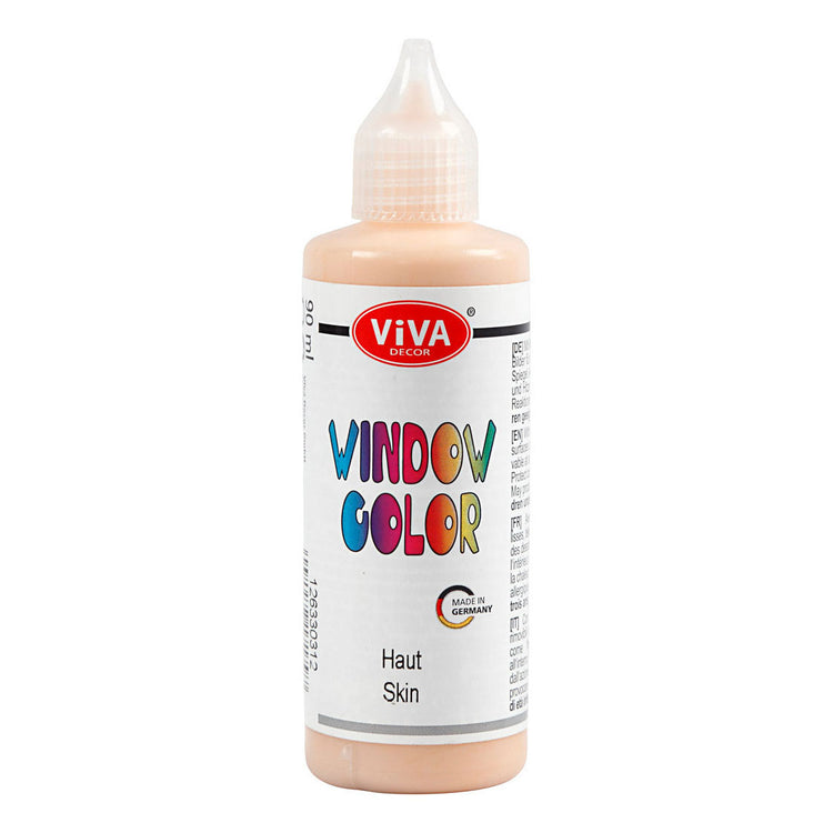 Creativ Company Fenster Farbaufkleber und Glasfarbe Licht Beige, 90 ml