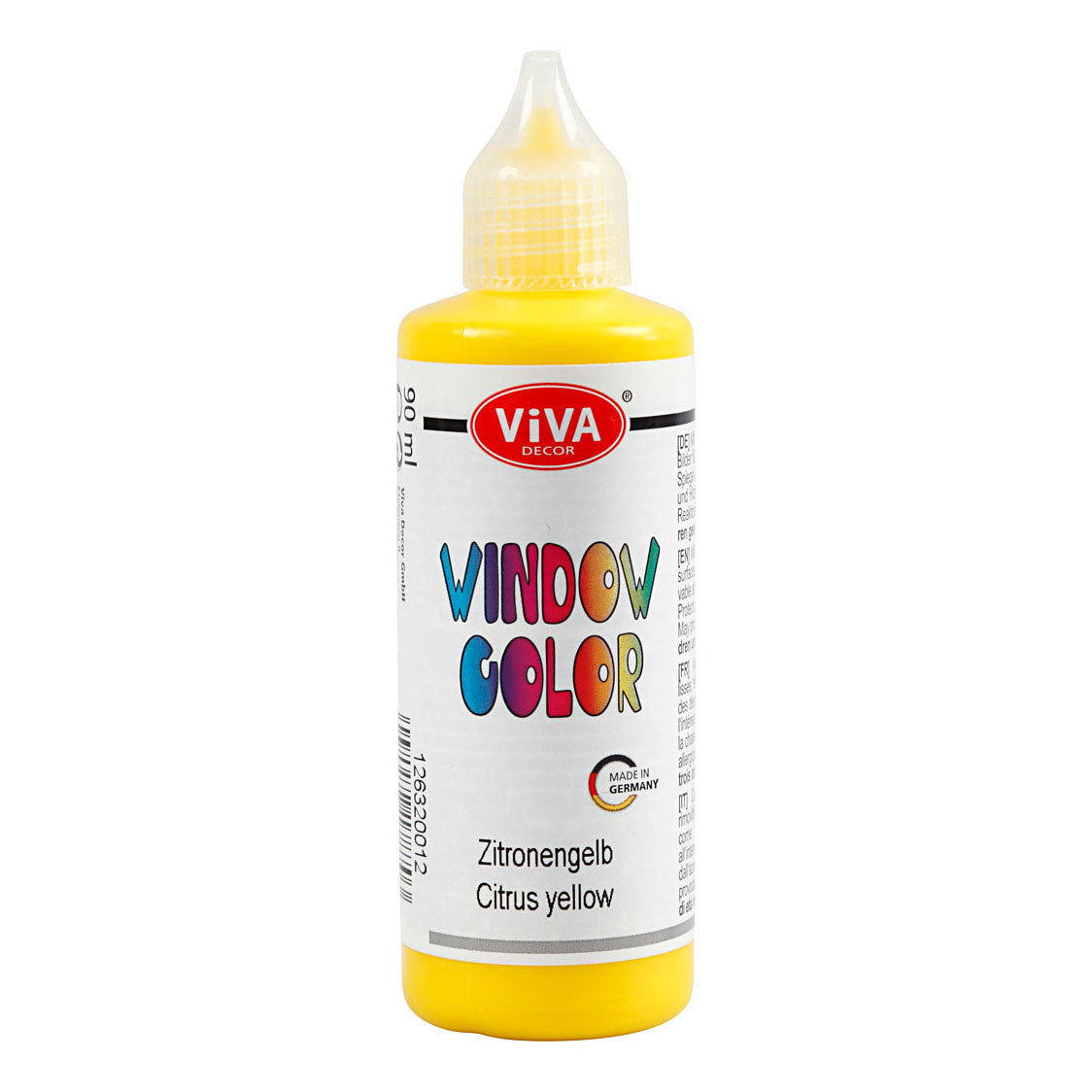 Creativ Company Fensterfarbe Sticker und Glasmalfarbe Gelb, 90ml