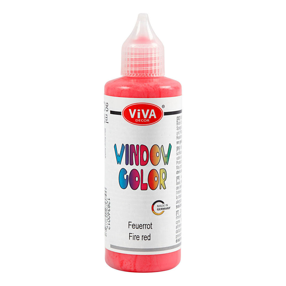 Creativ Company Fenster Farbaufkleber und Glasfarbe rot, 90 ml