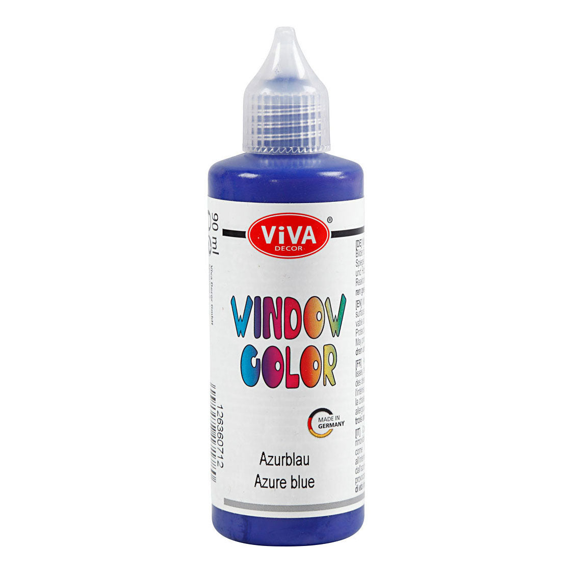 Creativ Company Fenster Farbaufkleber und Glasfarbe Azure, 90 ml