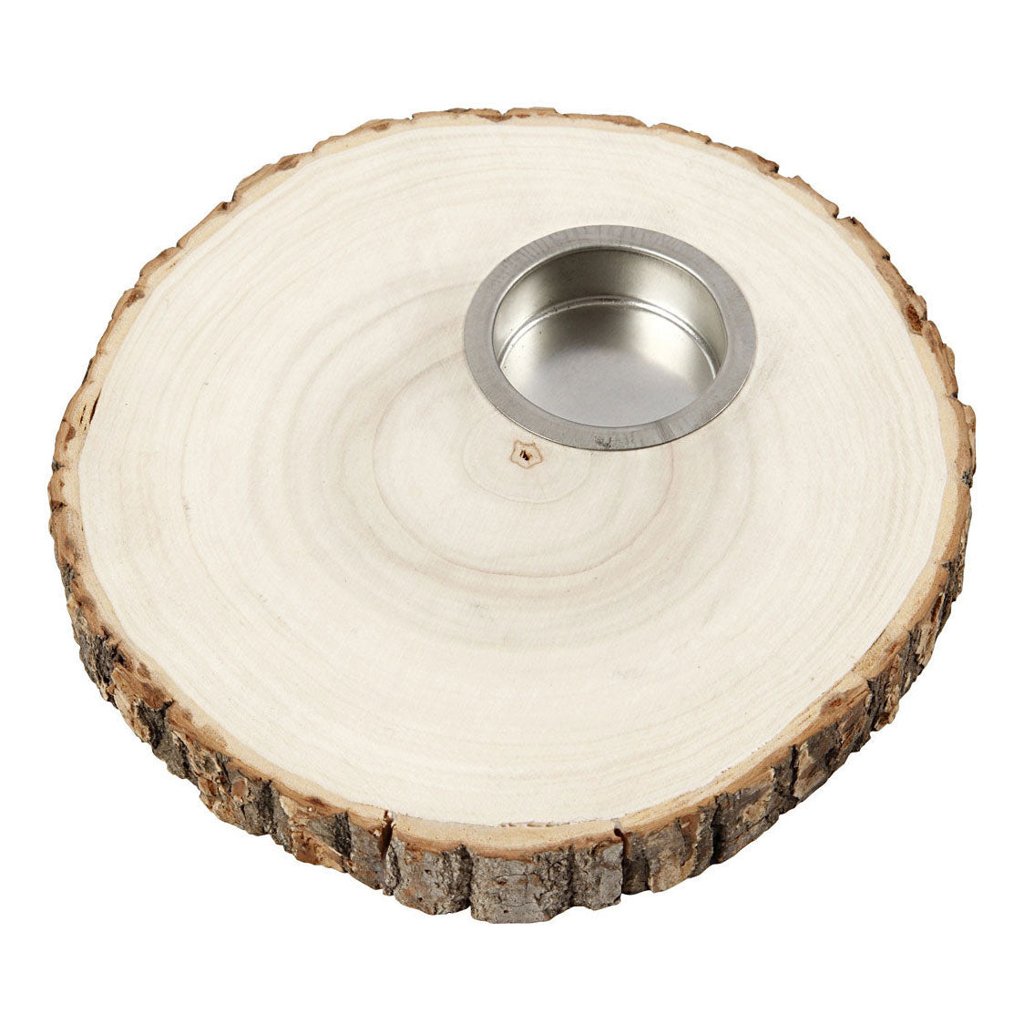 Creativ Company Holzscheiben-Teelichthalter 14-16 cm