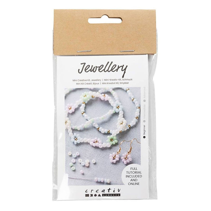Creativ Company Mini Hobbies Set Schmuck Elastische Armbänder und Ohrringe