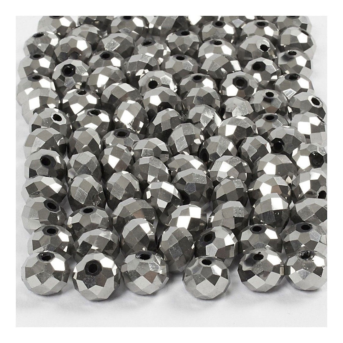 Creativ Company Facette Perlen Metallic Gray, 100..
