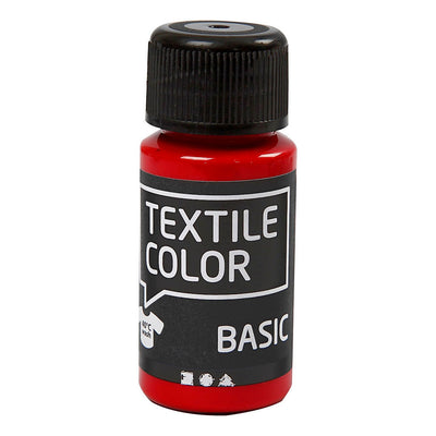 Kreativfirma Textilfarbe halbbedeckte Textilfarbe Rot, 50 ml