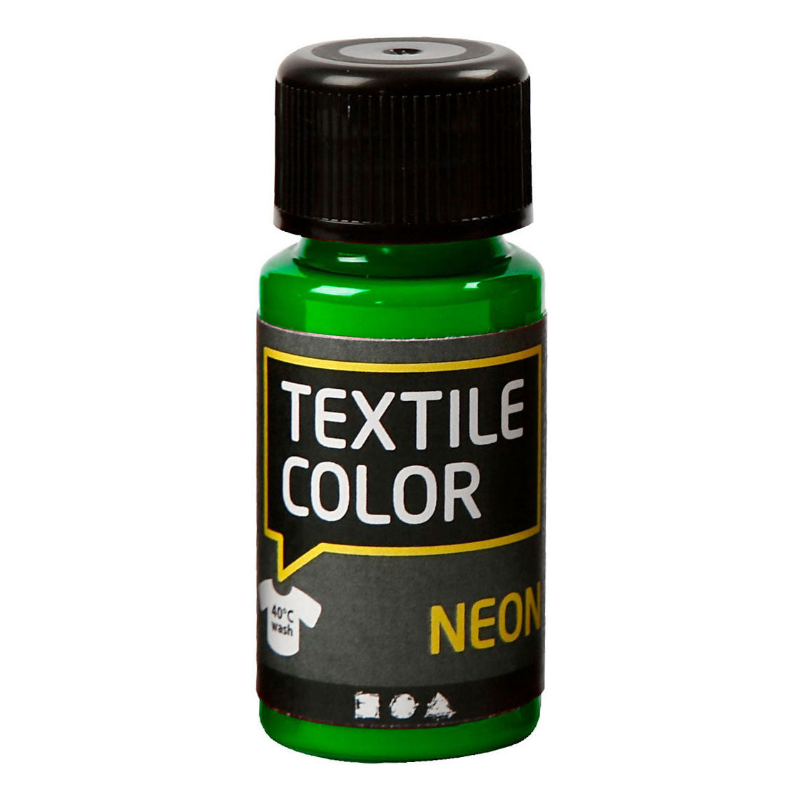 Kreativfirma Textil Farbabdeckung Textilfarbe Neongrün, 50 ml