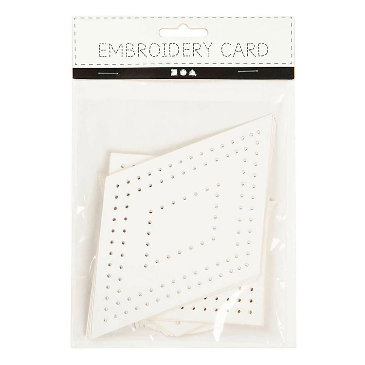 Creativ Company Cross Stitches Cardboard White Geometric, 20st.