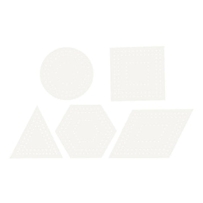 Creativ Company Cross Stitches Cardboard White Geometric, 20st.