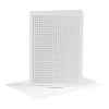 Creativ Company -Karten zum Sticken White, Set von 6