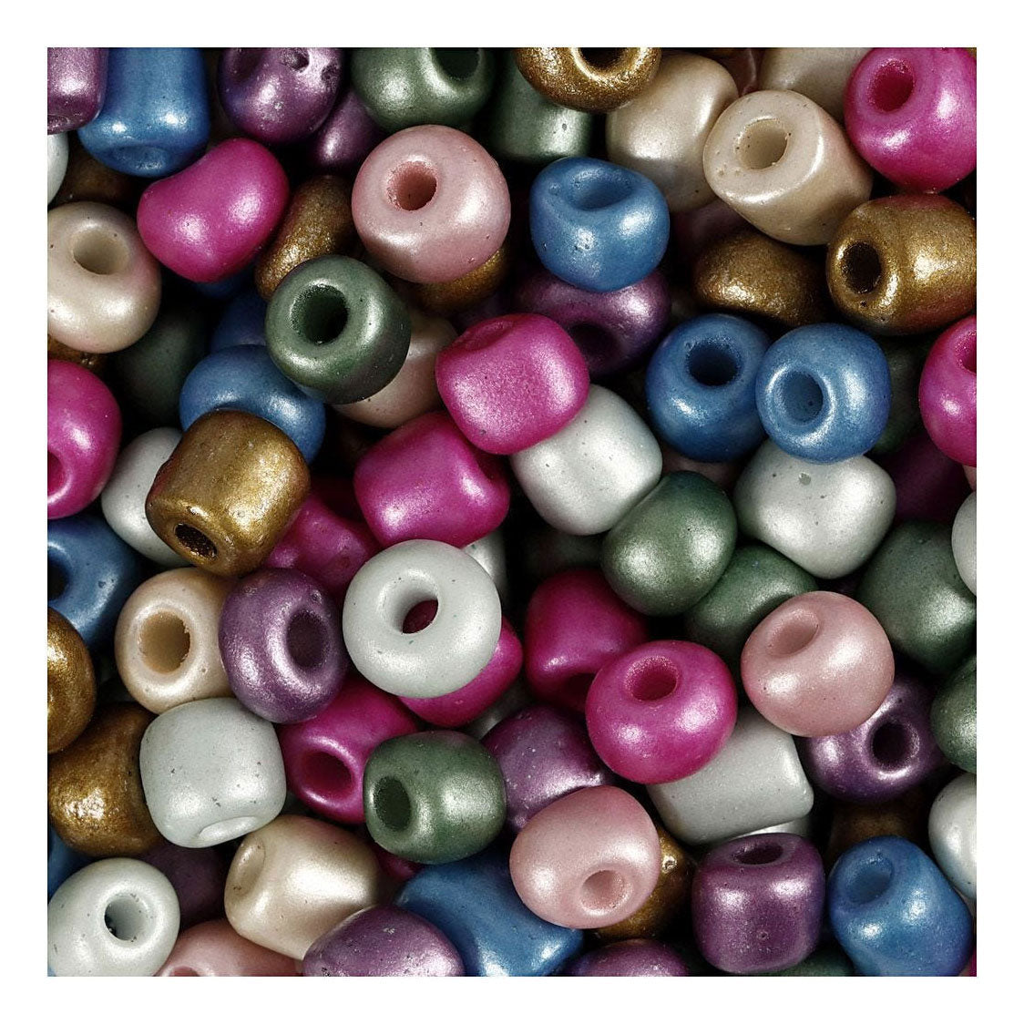 Kreativfirma Rocailles Metallic Colors, 130 Gramm