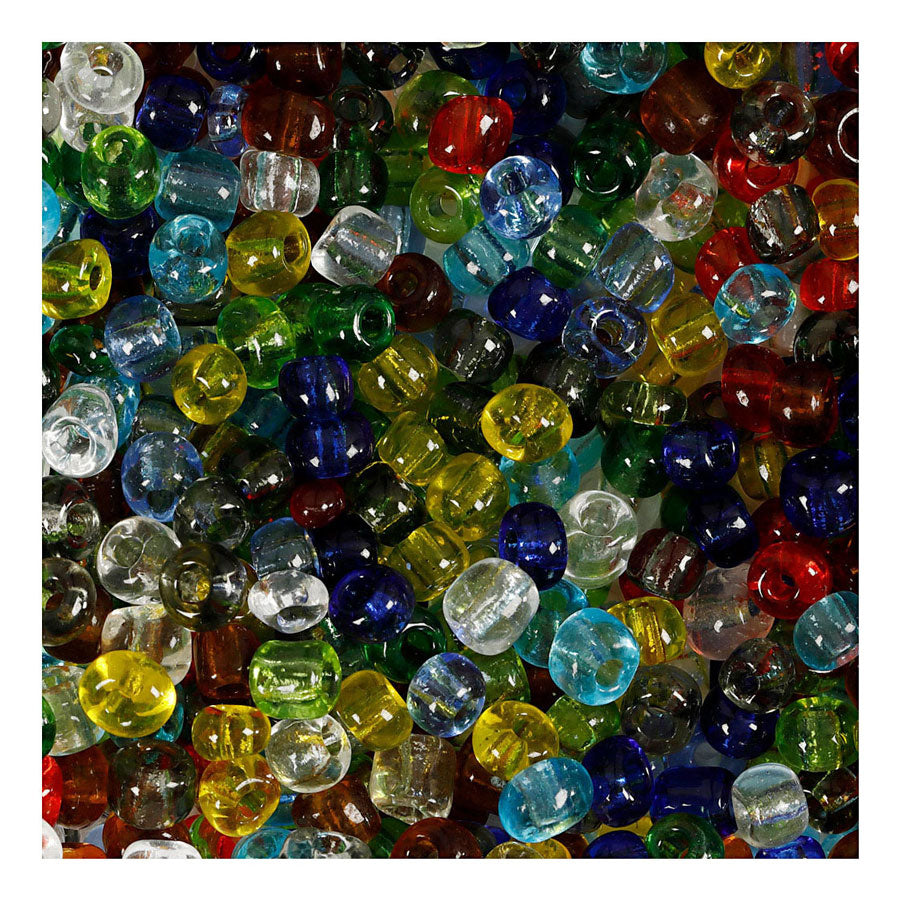 Kreativfirma Rocailles Transparentes Glas, 130 Gramm