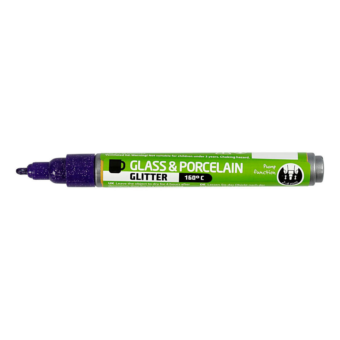 Kreativfirma Glasen Porzellan Start Glitter Semi-Cover Violet