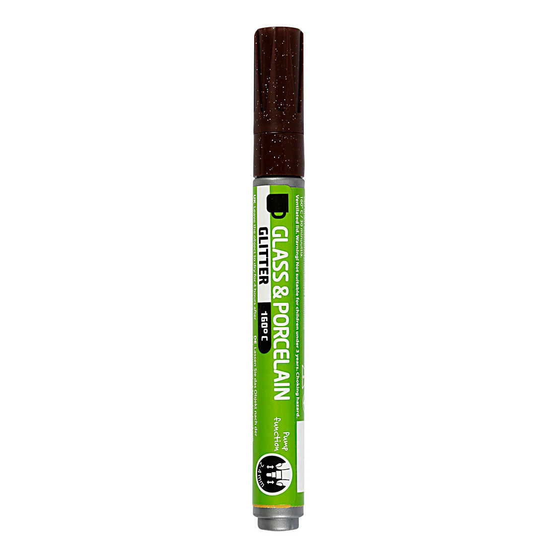 Kreativfirma Glasen Porzellan Start Glitter Semi-bedeckender Brown