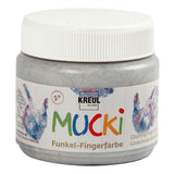 Kreativfirma Mucki Fingerfarbe Silber Metallic, 150 ml - afbeelding 1