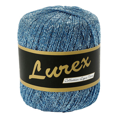 Kreativfirma Lurex Glittergarn hellblau, 160 m