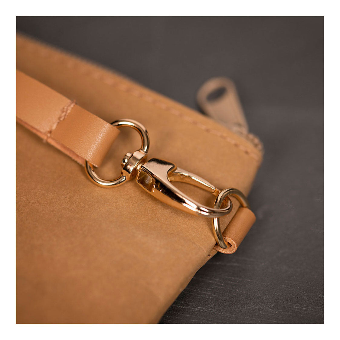 Faux Lederbeutel Creativ Company Brown, 21x18cm