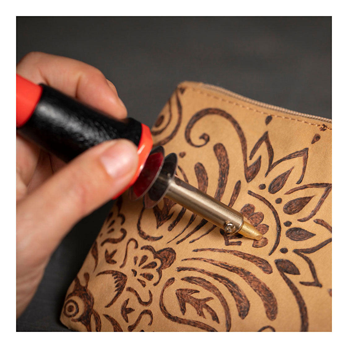 Faux Lederbeutel Creativ Company Brown, 21x18cm