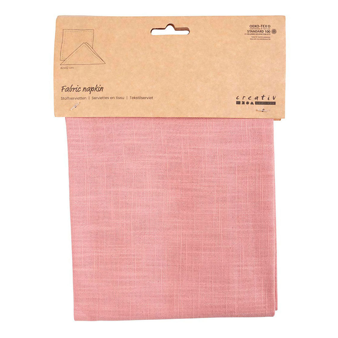 Creativ Company Fabric Serviette Pink, 42x42cm