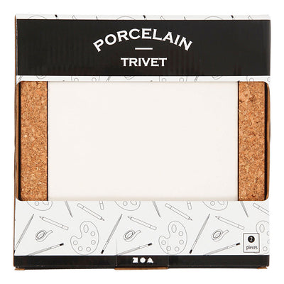 Creativ Company Coaster Porzellan mit Korkenrahmen