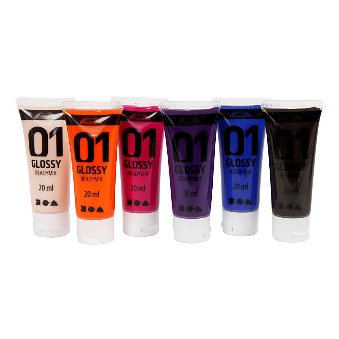 Creativ Company Acrylfarbe für Kinder glänzende zusätzliche Farben, 6x20ml