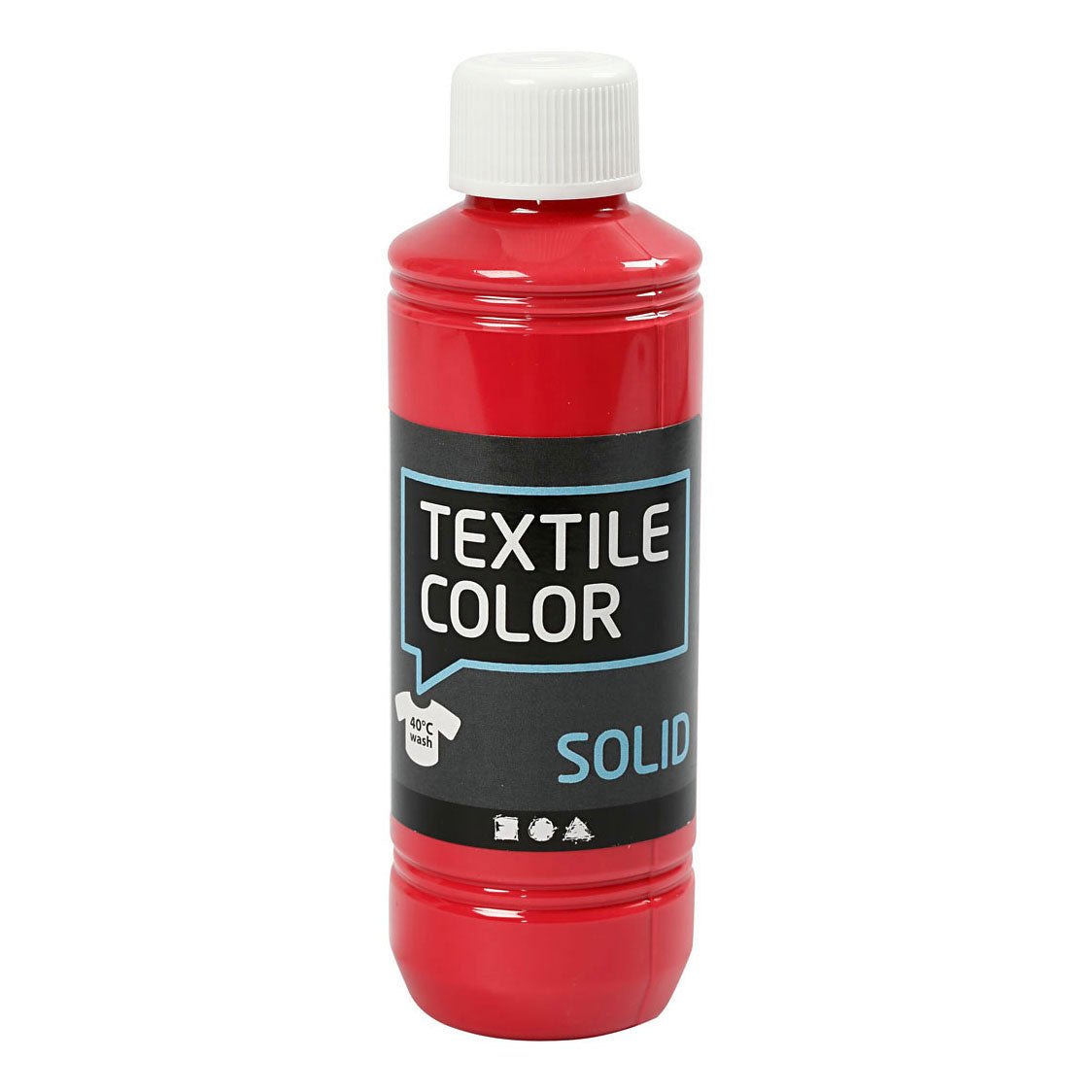 Kreativfirma Textilfarbe Deckung Textilfarbe Rot, 250 ml
