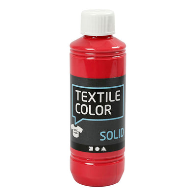 Kreativfirma Textilfarbe Deckung Textilfarbe Rot, 250 ml