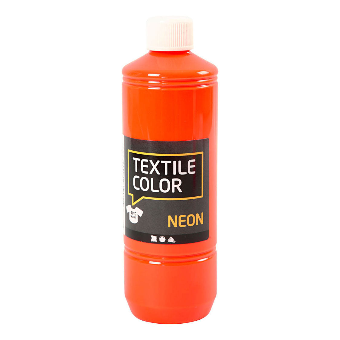 Kreativfirma Textilfarbe Semi-bedeckende Textilfarbe Neon Oranje, 500 ml