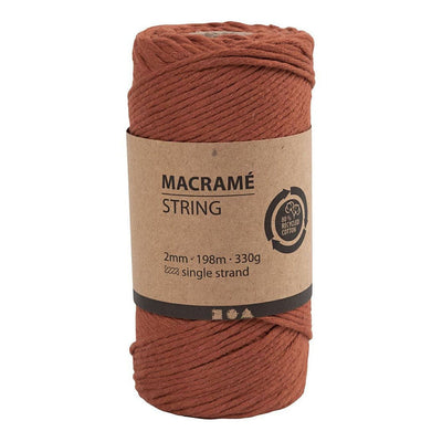 Creativ Company Makrame Cord Burnt Orange, 198m