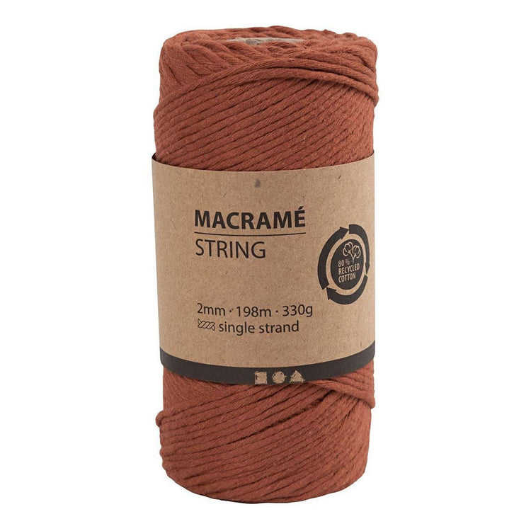Creativ Company Makrame Cord Burnt Orange, 198m