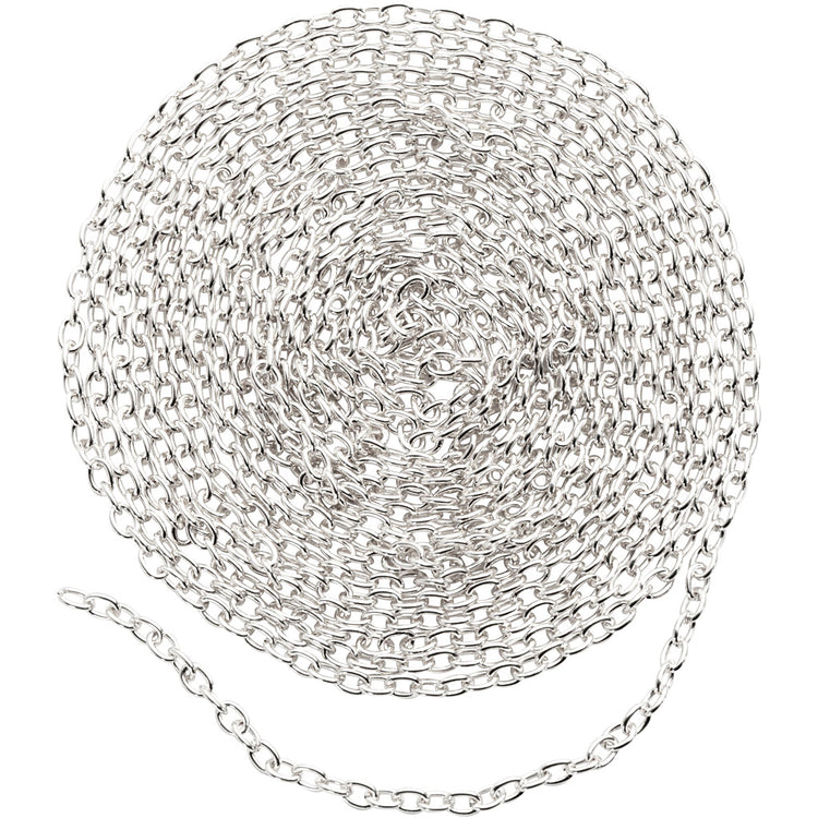 Creativ Company Jasseron, B: 2 mm, versilbert, 2 m 1 Stück