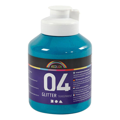 Kreativfirma Acrylfarbe Glitzer für Kinder Turquoise, 500 ml