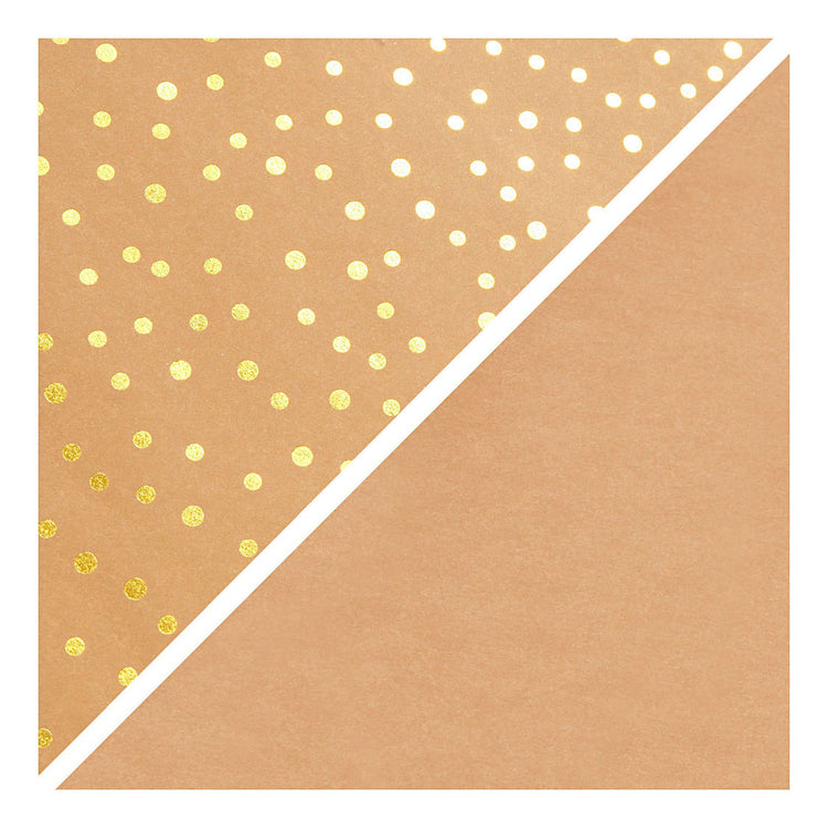 Kreativfirma Faux Lederpapier braun mit Punkten, 1m