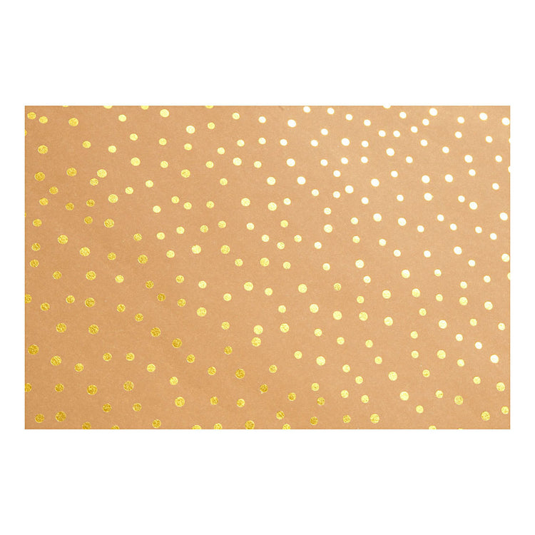 Kreativfirma Faux Lederpapier braun mit Punkten, 1m