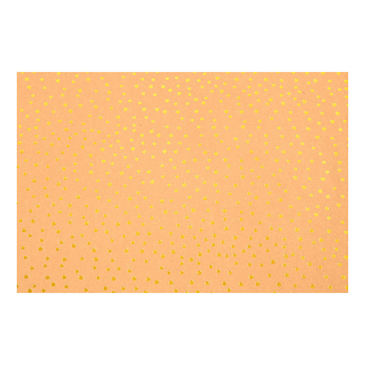 Kreativfirma Faux Lederpapier braun mit Punkten, 1m