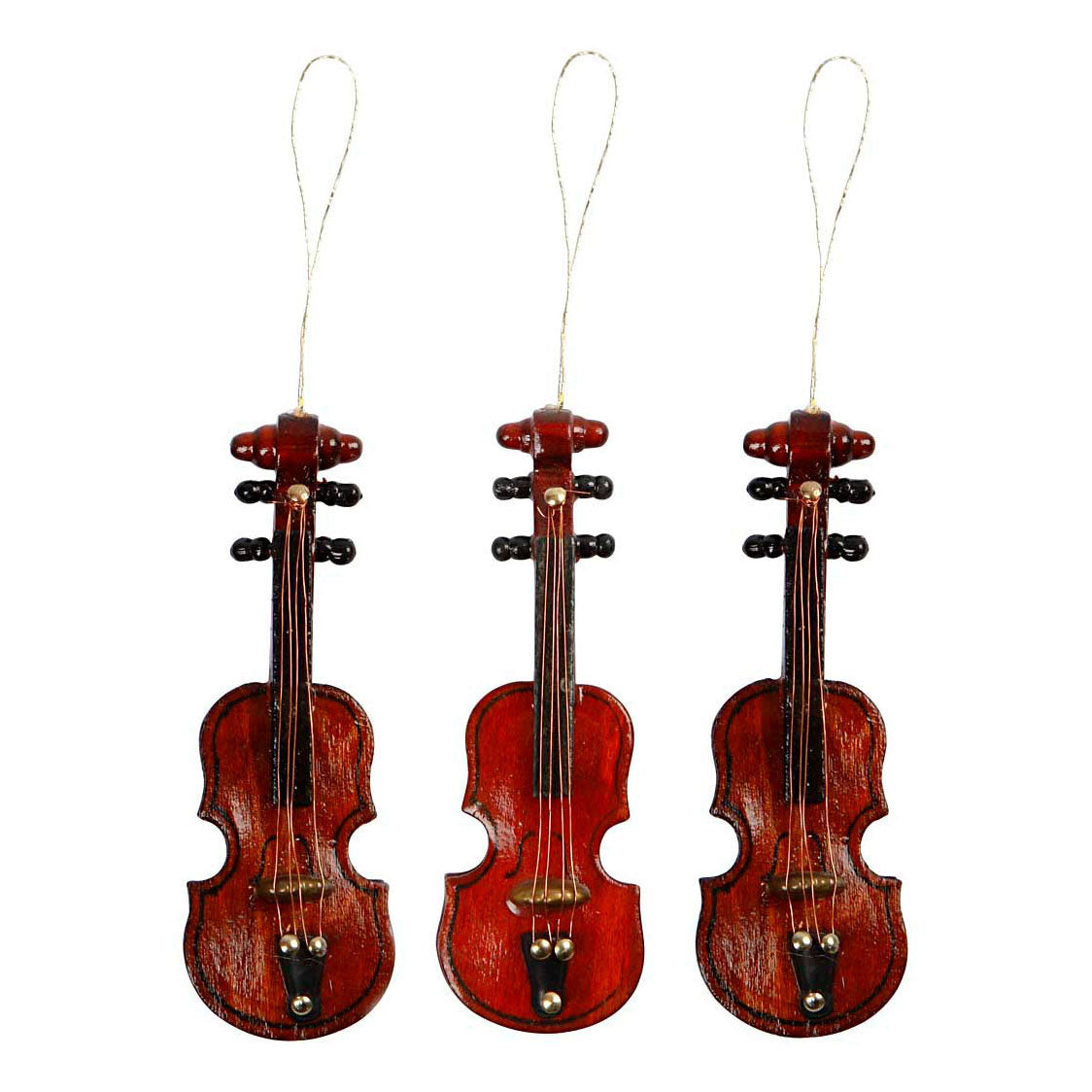 Kreativfirma Anhänger Holz Violine klein, 12st.