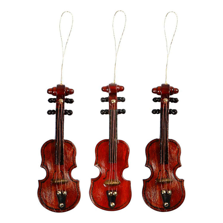 Kreativfirma Anhänger Holz Violine klein, 12st.