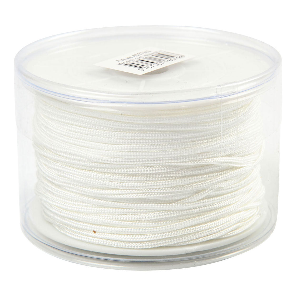 Kreativfirma Polyester Cordweiß 1 mm, 50 m