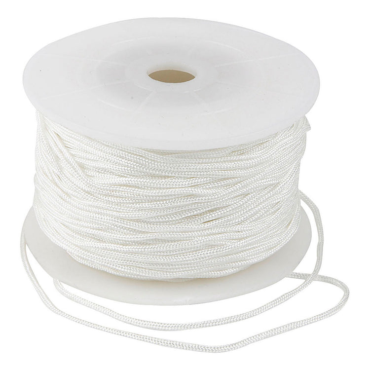 Kreativfirma Polyester Cordweiß 1 mm, 50 m