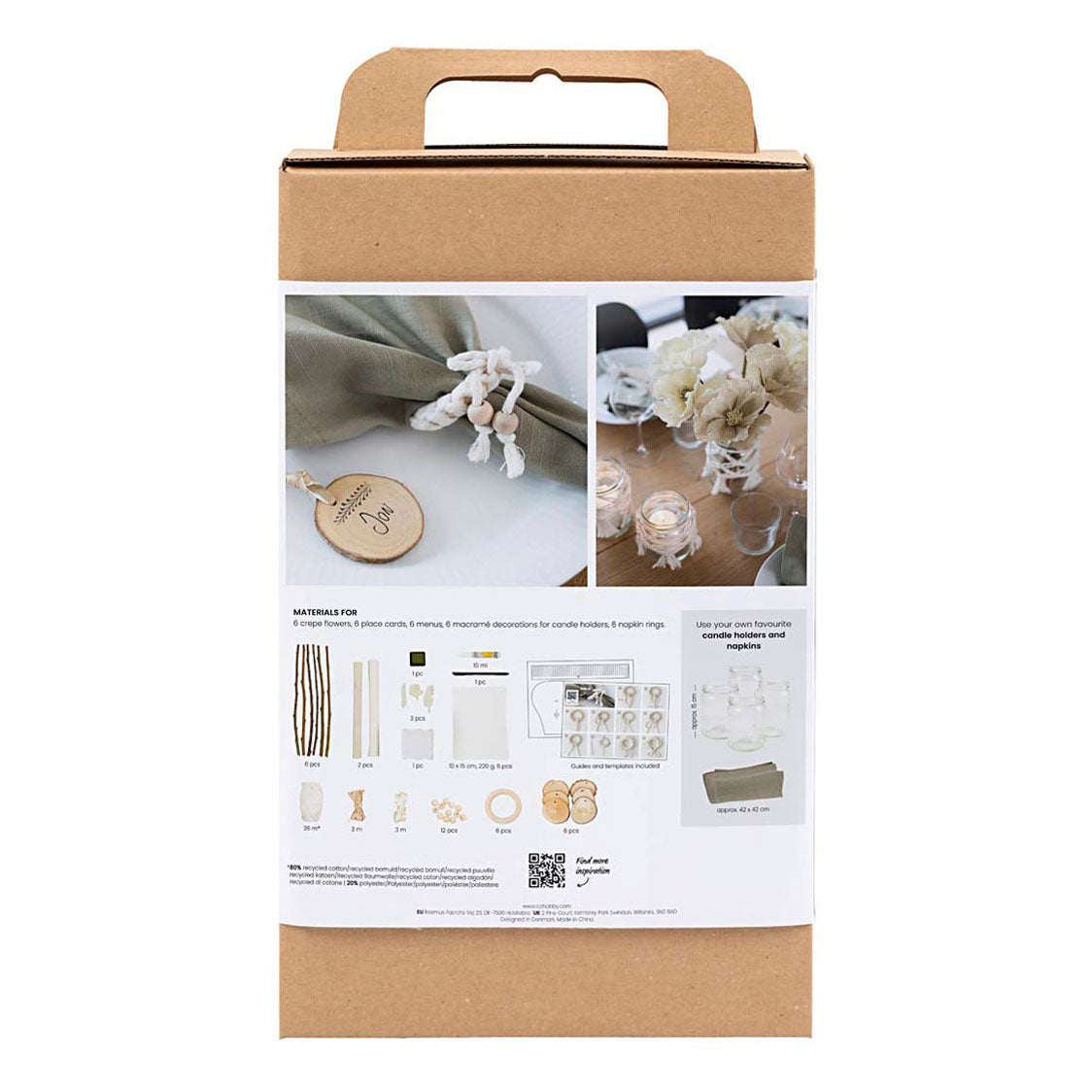 Kreativfirma Hobbyset Tischdekoration Natural