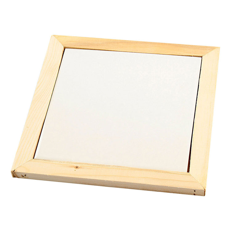 Creativ Company Coaster mit Holzrahmen 15x15 cm, 10st.