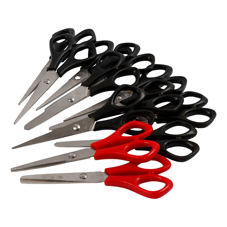 Schere der Creativ Company School schwarz rechts und links, 12 Set von 12