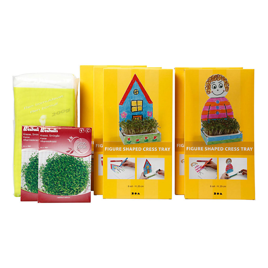 Creativ Company Watercress Box mit Figur Weiß, 30..