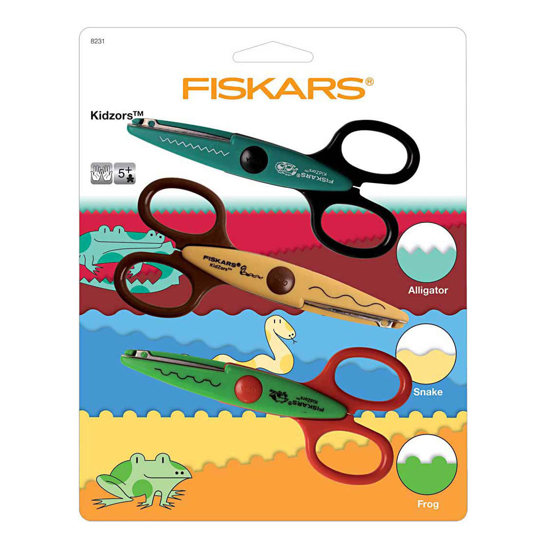 Fiskars Kidzors Kartelle Schere, 3 Stück 1 Box